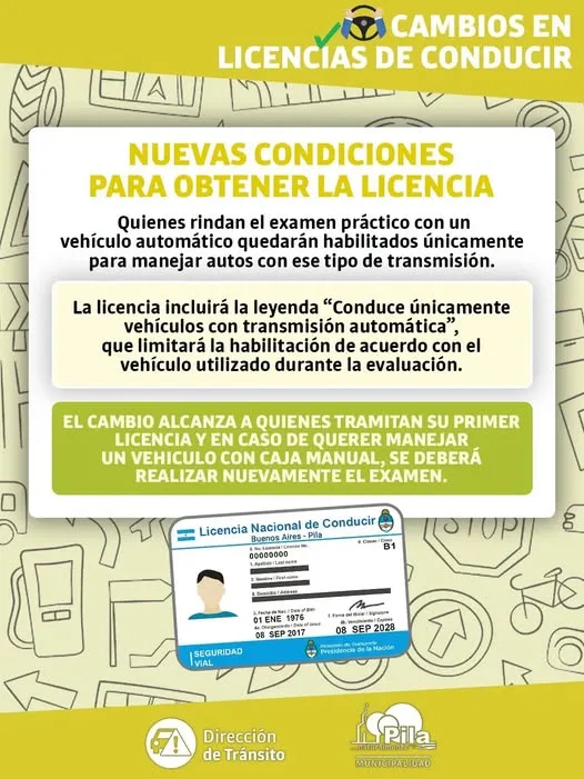 NUEVAS CONDICIONES PARA LICENCIAS DE CONDUCIR